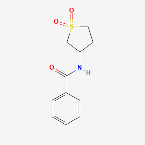 molecular formula C11H13NO3S B3930576 N-(1-hydroxy-1-oxothiolan-3-yl)benzamide 