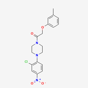 1-(2-chloro-4-nitrophenyl)-4-[(3-methylphenoxy)acetyl]piperazine