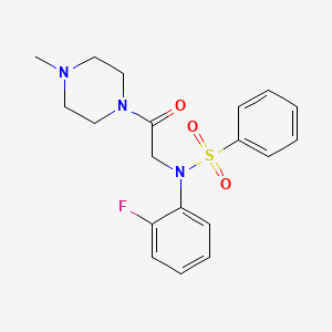 N-(2-fluorophenyl)-N-[2-(4-methylpiperazin-1-yl)-2-oxoethyl]benzenesulfonamide