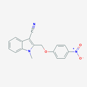 molecular formula C17H13N3O3 B393060 1-methyl-2-[(4-nitrophenoxy)methyl]-1H-indole-3-carbonitrile 