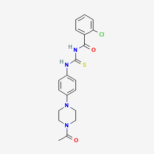 N-({[4-(4-acetyl-1-piperazinyl)phenyl]amino}carbonothioyl)-2-chlorobenzamide