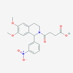 4-[6,7-dimethoxy-1-(3-nitrophenyl)-3,4-dihydro-2(1H)-isoquinolinyl]-4-oxobutanoic acid