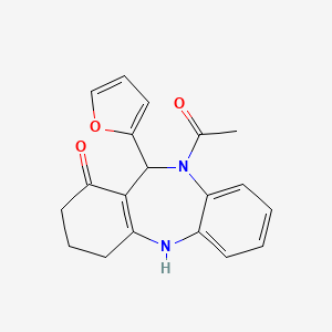 10-acetyl-11-(2-furyl)-2,3,4,5,10,11-hexahydro-1H-dibenzo[b,e][1,4]diazepin-1-one