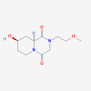 molecular formula C11H18N2O4 B3930657 (8R*,9aS*)-8-hydroxy-2-(2-methoxyethyl)tetrahydro-2H-pyrido[1,2-a]pyrazine-1,4(3H,6H)-dione 