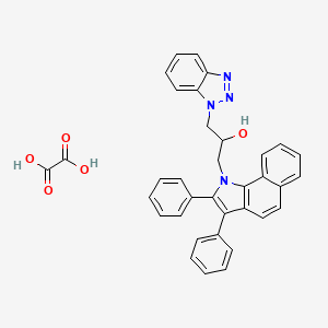 molecular formula C35H28N4O5 B3930684 1-(1H-1,2,3-benzotriazol-1-yl)-3-(2,3-diphenyl-1H-benzo[g]indol-1-yl)-2-propanol ethanedioate (salt) 