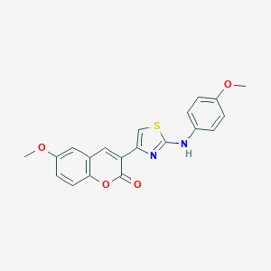 molecular formula C20H16N2O4S B393069 6-Méthoxy-3-[2-(4-méthoxy-phénylamino)-thiazol-4-yl]-chromène-2-one CAS No. 312707-01-0