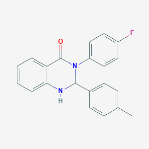 molecular formula C21H17FN2O B393070 3-(4-Fluoro-phenyl)-2-p-tolyl-2,3-dihydro-1H-quinazolin-4-one 