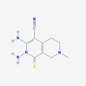 molecular formula C10H13N5S B3930705 2,3-diamino-7-methyl-1-thioxo-1,2,5,6,7,8-hexahydro-2,7-naphthyridine-4-carbonitrile 