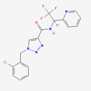 1-(2-chlorobenzyl)-N-[2,2,2-trifluoro-1-(2-pyridinyl)ethyl]-1H-1,2,3-triazole-4-carboxamide