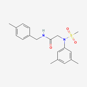 molecular formula C19H24N2O3S B3930777 N~2~-(3,5-dimethylphenyl)-N~1~-(4-methylbenzyl)-N~2~-(methylsulfonyl)glycinamide 