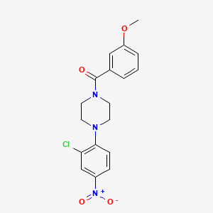 molecular formula C18H18ClN3O4 B3930803 1-(2-chloro-4-nitrophenyl)-4-(3-methoxybenzoyl)piperazine 