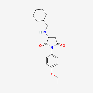 molecular formula C19H26N2O3 B3930811 3-[(cyclohexylmethyl)amino]-1-(4-ethoxyphenyl)-2,5-pyrrolidinedione 