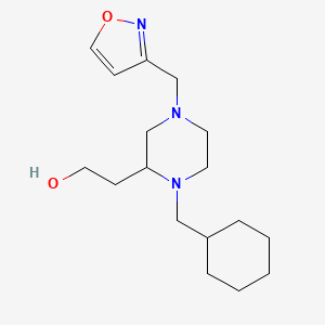 2-[1-(cyclohexylmethyl)-4-(3-isoxazolylmethyl)-2-piperazinyl]ethanol