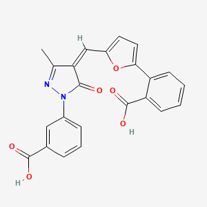 2-(5-{[1-(3-carboxyphenyl)-3-methyl-5-oxo-1,5-dihydro-4H-pyrazol-4-ylidene]methyl}-2-furyl)benzoic acid