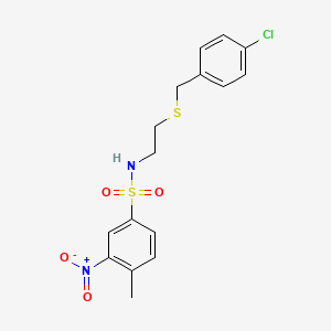 N-{2-[(4-chlorobenzyl)thio]ethyl}-4-methyl-3-nitrobenzenesulfonamide