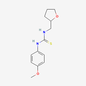 molecular formula C13H18N2O2S B3930864 N-(4-methoxyphenyl)-N'-(tetrahydro-2-furanylmethyl)thiourea 