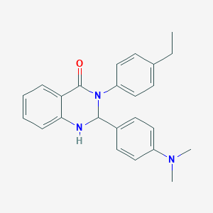 molecular formula C24H25N3O B393088 2-[4-(dimethylamino)phenyl]-3-(4-ethylphenyl)-2,3-dihydro-4(1H)-quinazolinone 