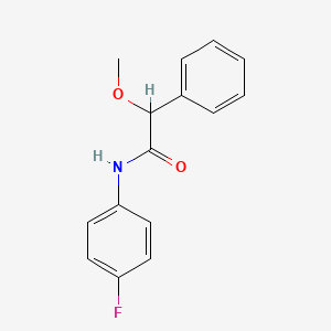 molecular formula C15H14FNO2 B3930882 N-(4-fluorophenyl)-2-methoxy-2-phenylacetamide 