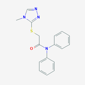 molecular formula C17H16N4OS B393091 2-[(4-methyl-4H-1,2,4-triazol-3-yl)sulfanyl]-N,N-diphenylacetamide 