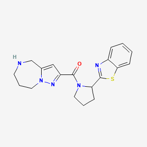 2-{[2-(1,3-benzothiazol-2-yl)pyrrolidin-1-yl]carbonyl}-5,6,7,8-tetrahydro-4H-pyrazolo[1,5-a][1,4]diazepine