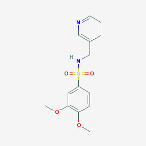 molecular formula C14H16N2O4S B393092 3,4-Dimethoxy-N-pyridin-3-ylmethyl-benzenesulfonamide CAS No. 185300-32-7