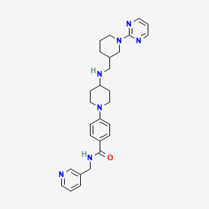 N-(3-pyridinylmethyl)-4-[4-({[1-(2-pyrimidinyl)-3-piperidinyl]methyl}amino)-1-piperidinyl]benzamide