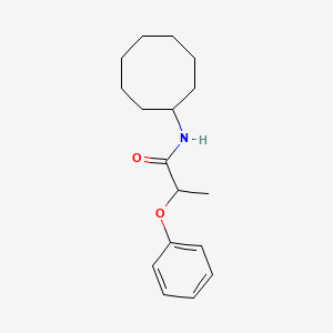 molecular formula C17H25NO2 B3930958 N-cyclooctyl-2-phenoxypropanamide 