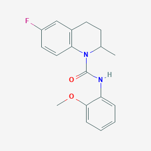 molecular formula C18H19FN2O2 B3930964 6-fluoro-N-(2-methoxyphenyl)-2-methyl-3,4-dihydro-1(2H)-quinolinecarboxamide 