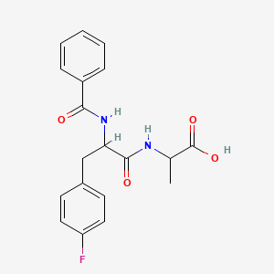 2-[[2-Benzamido-3-(4-fluorophenyl)propanoyl]amino]propanoic acid