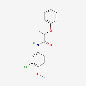 molecular formula C16H16ClNO3 B3931003 N-(3-chloro-4-methoxyphenyl)-2-phenoxypropanamide 