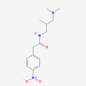 N-[3-(dimethylamino)-2-methylpropyl]-2-(4-nitrophenyl)acetamide