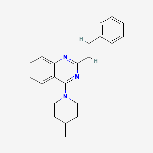 4-(4-methyl-1-piperidinyl)-2-(2-phenylvinyl)quinazoline