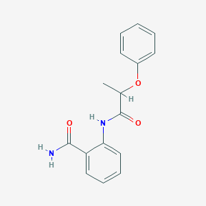 molecular formula C16H16N2O3 B3931083 2-(2-phenoxypropanamido)benzamide 