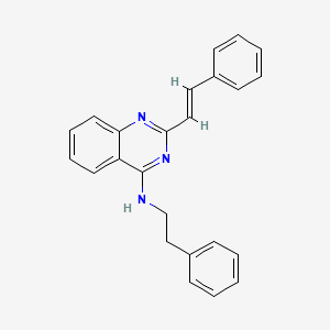 molecular formula C24H21N3 B3931084 N-(2-phenylethyl)-2-(2-phenylvinyl)-4-quinazolinamine 