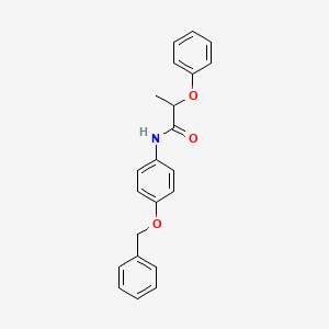 molecular formula C22H21NO3 B3931109 N-[4-(benzyloxy)phenyl]-2-phenoxypropanamide 