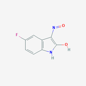 molecular formula C8H5FN2O2 B393111 5-fluoro-3-hydroxyimino-1H-indol-2-one 