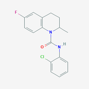 molecular formula C17H16ClFN2O B3931117 N-(2-chlorophenyl)-6-fluoro-2-methyl-3,4-dihydro-1(2H)-quinolinecarboxamide 