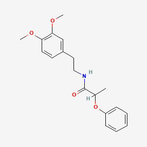 molecular formula C19H23NO4 B3931118 N-[2-(3,4-dimethoxyphenyl)ethyl]-2-phenoxypropanamide 