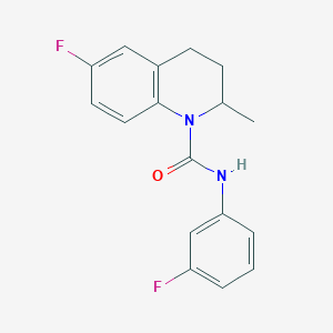 molecular formula C17H16F2N2O B3931131 6-fluoro-N-(3-fluorophenyl)-2-methyl-3,4-dihydroquinoline-1(2H)-carboxamide 