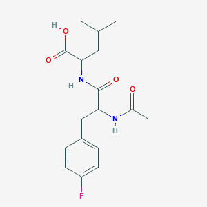 molecular formula C17H23FN2O4 B3931166 2-[[2-Acetamido-3-(4-fluorophenyl)propanoyl]amino]-4-methylpentanoic acid 