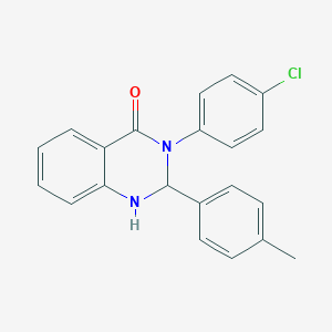 molecular formula C21H17ClN2O B393117 3-(4-chlorophenyl)-2-(4-methylphenyl)-2,3-dihydro-4(1H)-quinazolinone 