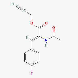 molecular formula C14H12FNO3 B3931174 PROP-2-YN-1-YL (2Z)-2-ACETAMIDO-3-(4-FLUOROPHENYL)PROP-2-ENOATE 