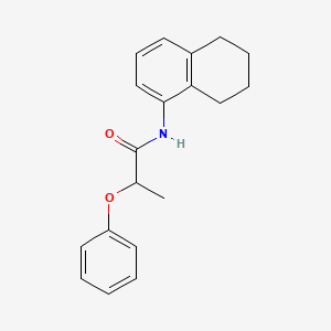 molecular formula C19H21NO2 B3931214 2-phenoxy-N-(5,6,7,8-tetrahydro-1-naphthalenyl)propanamide 