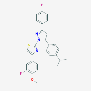 2-fluoro-4-{2-[3-(4-fluorophenyl)-5-(4-isopropylphenyl)-4,5-dihydro-1H-pyrazol-1-yl]-1,3-thiazol-4-yl}phenyl methyl ether