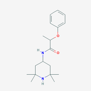 molecular formula C18H28N2O2 B3931230 2-phenoxy-N-(2,2,6,6-tetramethyl-4-piperidinyl)propanamide 