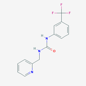 molecular formula C14H12F3N3O B3931243 N-(2-pyridinylmethyl)-N'-[3-(trifluoromethyl)phenyl]urea 