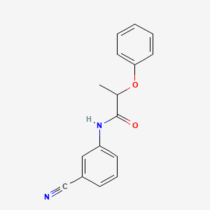 molecular formula C16H14N2O2 B3931265 N-(3-cyanophenyl)-2-phenoxypropanamide 