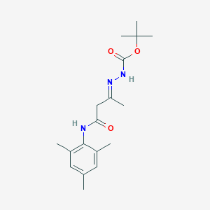 molecular formula C18H27N3O3 B393128 Tert-butyl 2-[3-(mesitylamino)-1-methyl-3-oxopropylidene]hydrazinecarboxylate 