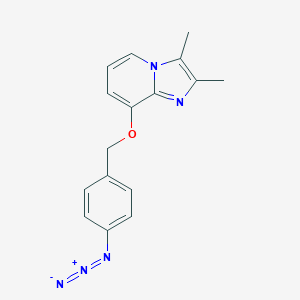 molecular formula C16H15N5O B039313 2,3-Dimethyl-8-((4-azidophenyl)methoxy)imidazo(1,2-a)pyridine CAS No. 114095-26-0