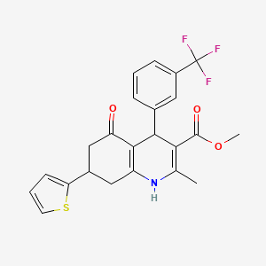 methyl 2-methyl-5-oxo-7-(2-thienyl)-4-[3-(trifluoromethyl)phenyl]-1,4,5,6,7,8-hexahydro-3-quinolinecarboxylate